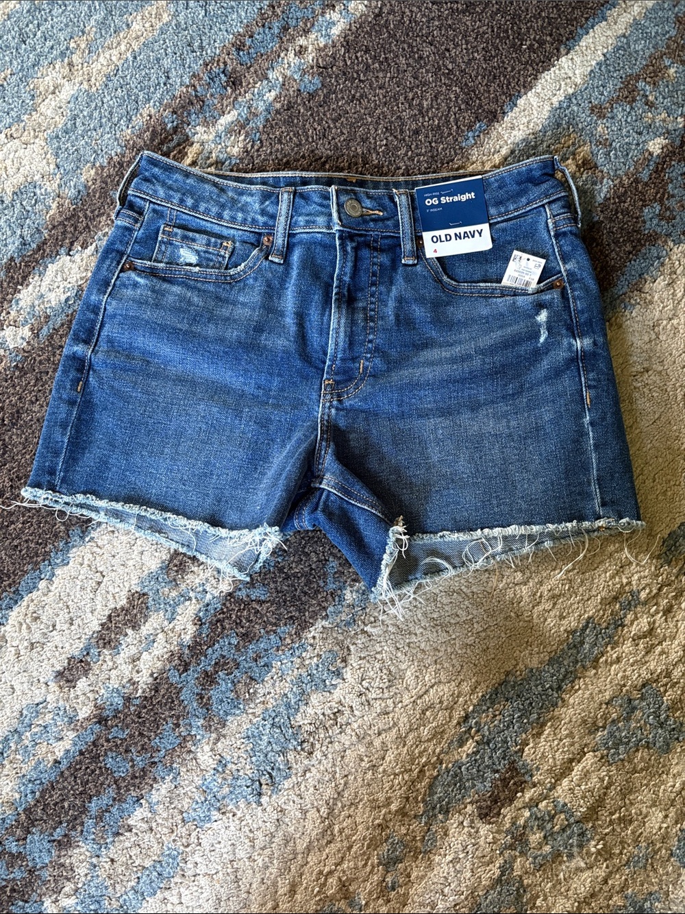 Old Navy Blue Distressed Cutoff Denim Shorts